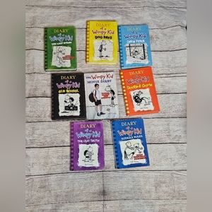 Diary of a Wimpy Kid 6 Hard Cover  and 2 Soft Cover Book Series 8 books